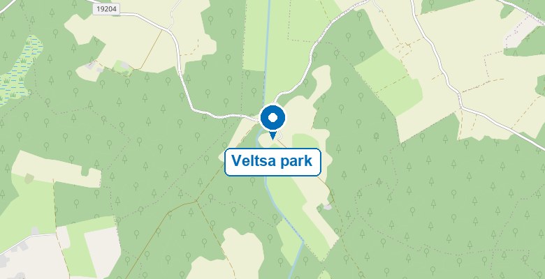 Veltsa pargi asukoht kaardil, Lääneranna vald, Pärnumaa